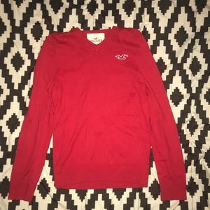 Red Hollister Mens Sweater